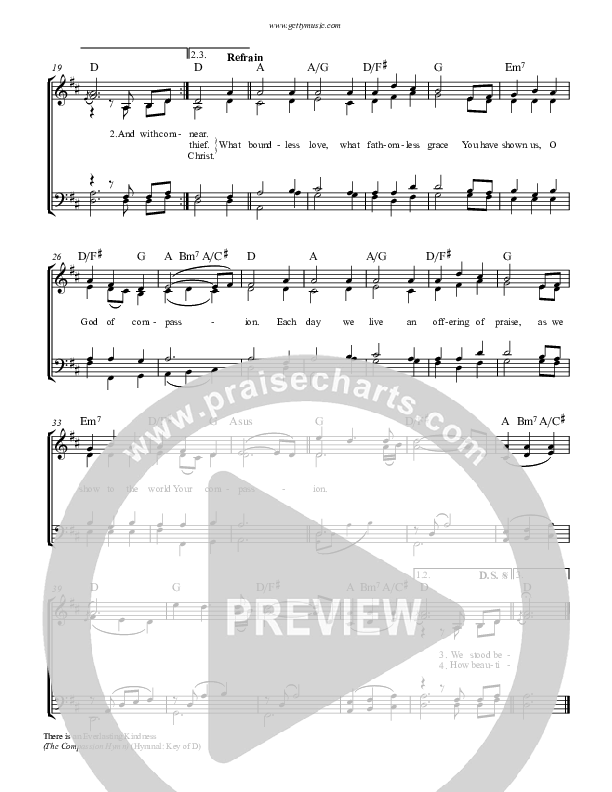 Compassion Hymn Piano/Vocal (SAT) (Keith & Kristyn Getty)