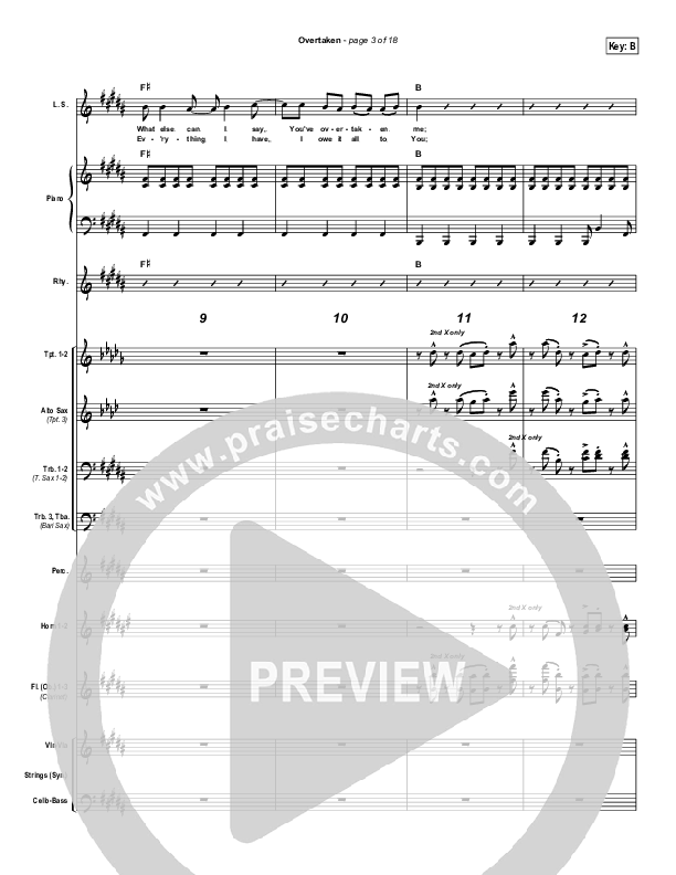 Overtaken Conductor's Score (Gateway Worship)