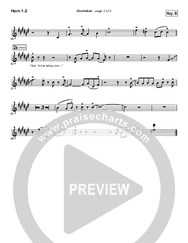 Overtaken Brass Pack (Gateway Worship)