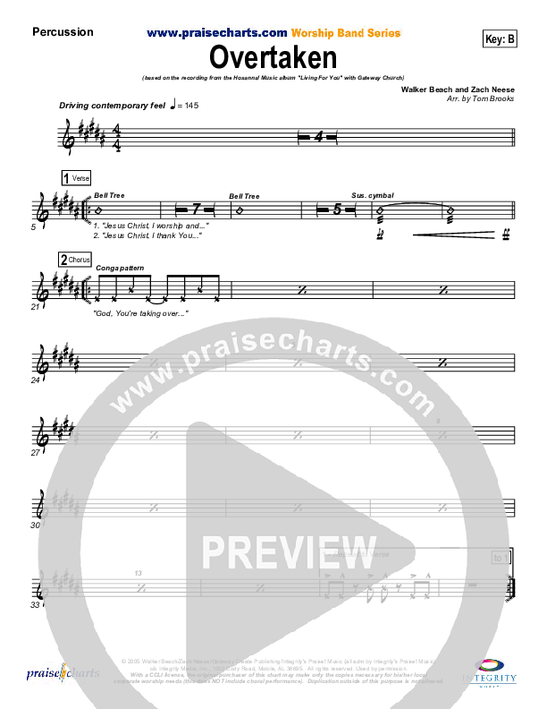 Overtaken Percussion (Gateway Worship)