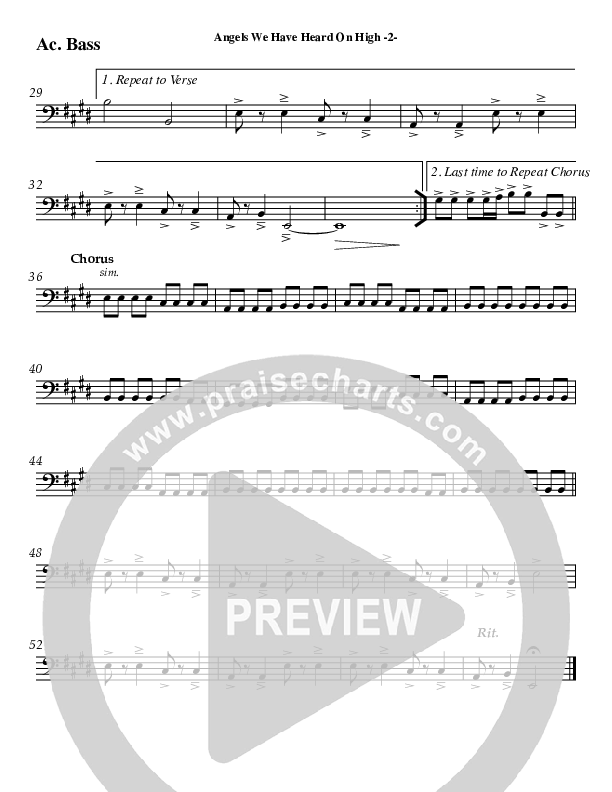 Angels We Have Heard On High Bass Guitar (AnderKamp Music)