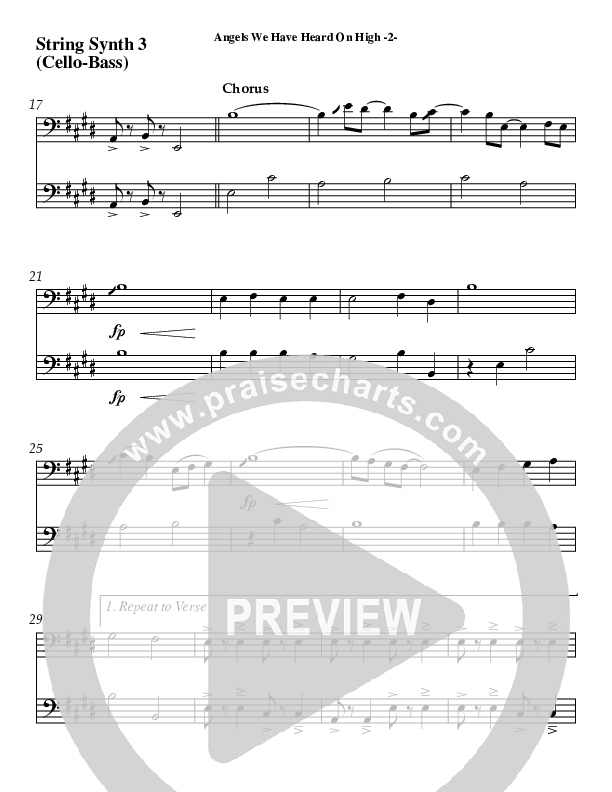 Angels We Have Heard On High Cello/Bass (AnderKamp Music)