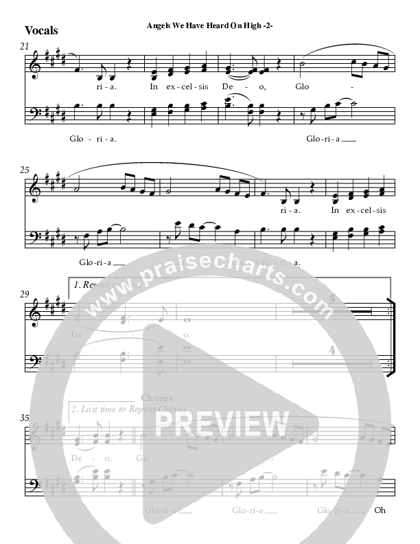 Angels We Have Heard On High Choir Sheet (AnderKamp Music)