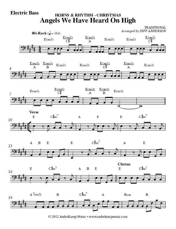 Angels We Have Heard On High Electric Guitar (AnderKamp Music)