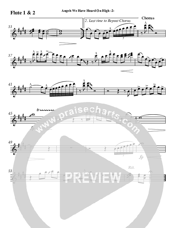 Angels We Have Heard On High Flute (AnderKamp Music)