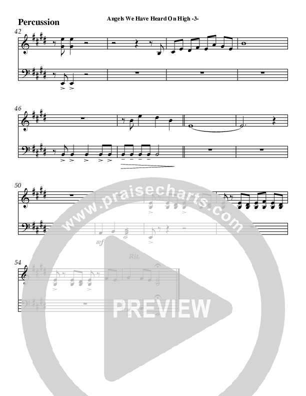 Angels We Have Heard On High Percussion (AnderKamp Music)