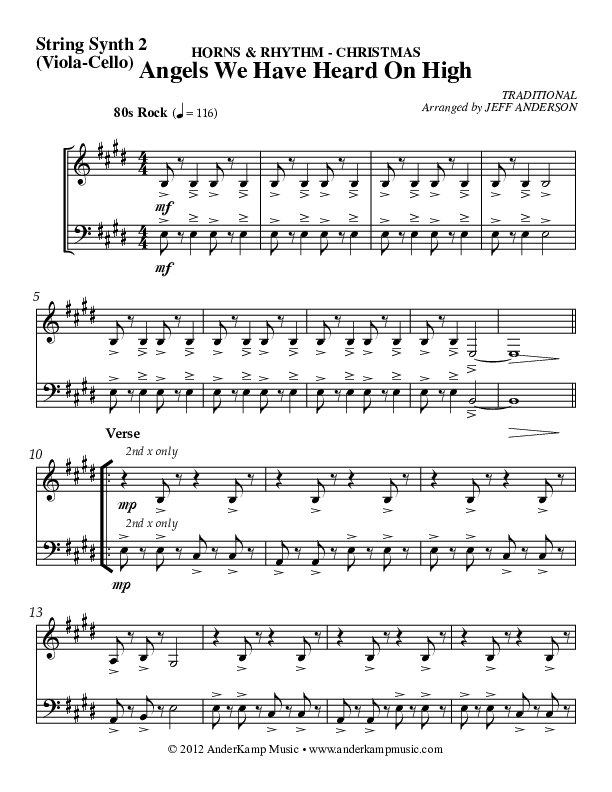 Angels We Have Heard On High Synth (AnderKamp Music)