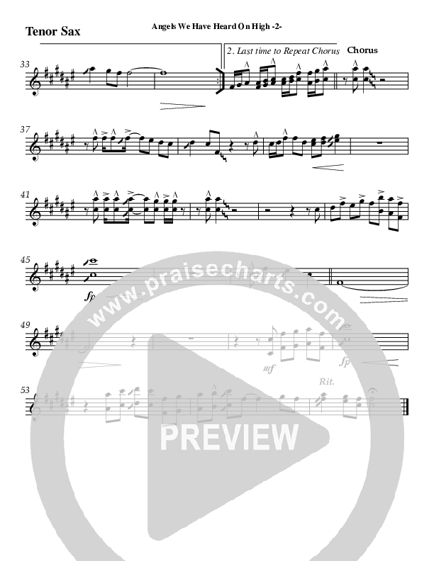 Angels We Have Heard On High Tenor Sax 2 (AnderKamp Music)