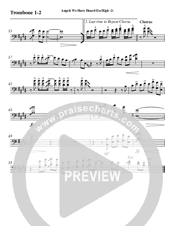 Angels We Have Heard On High Trombone 1/2 (AnderKamp Music)