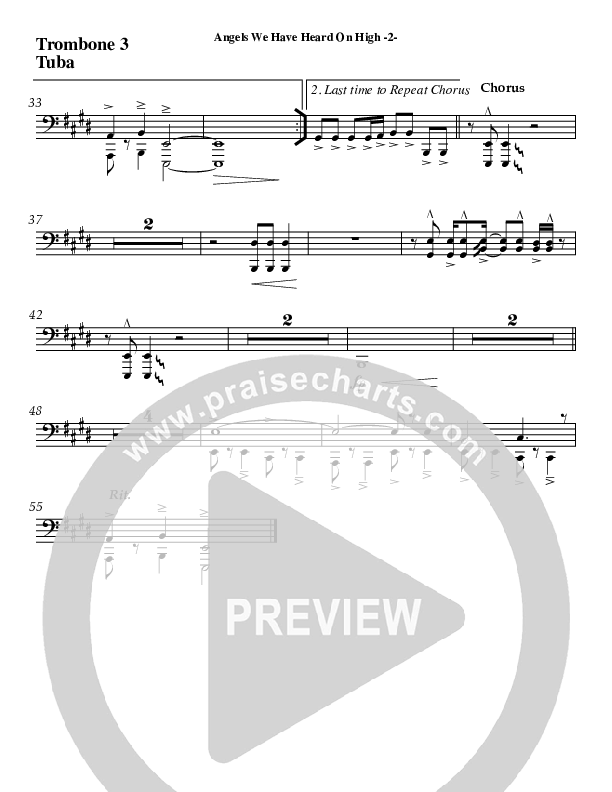 Angels We Have Heard On High Trombone 3/Tuba (AnderKamp Music)