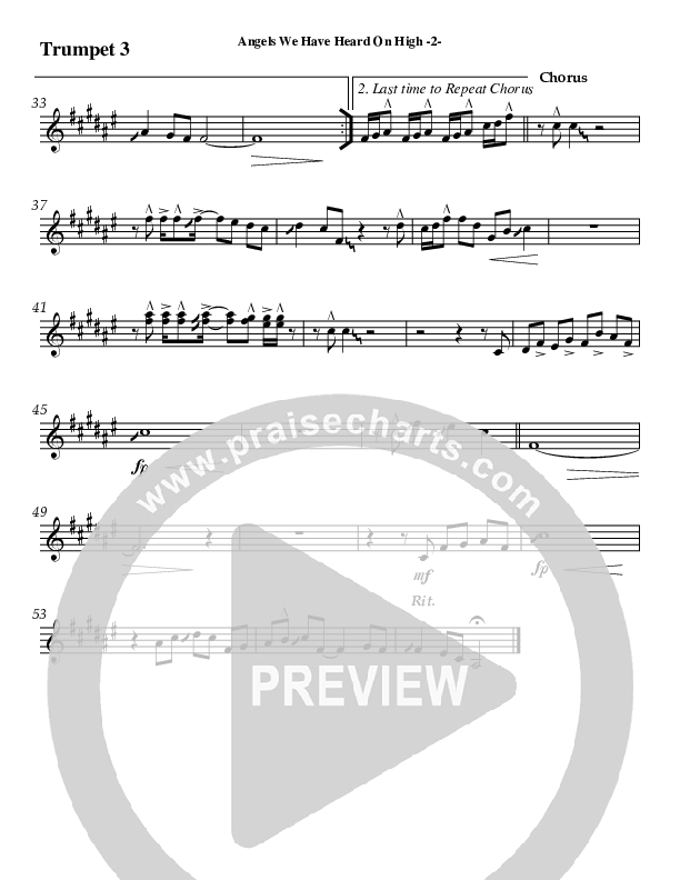 Angels We Have Heard On High Trumpet 3 (AnderKamp Music)