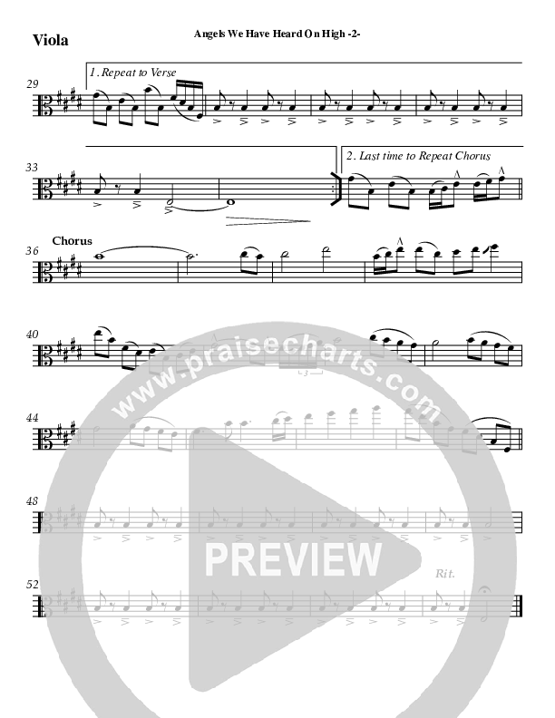 Angels We Have Heard On High Viola (AnderKamp Music)