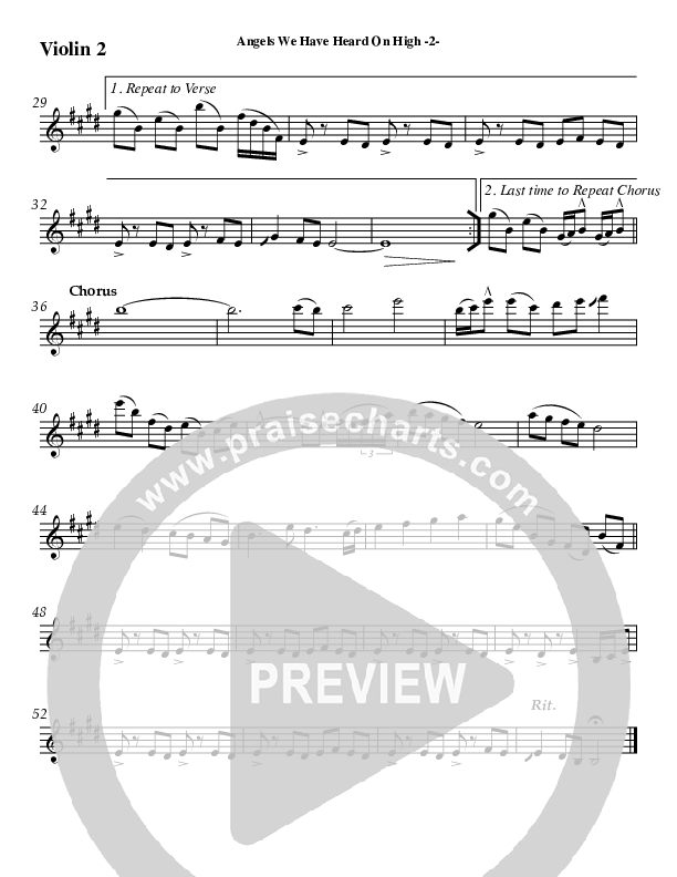 Angels We Have Heard On High Violin 2 (AnderKamp Music)