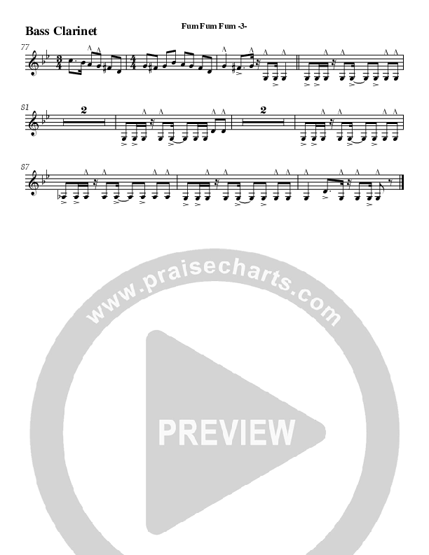 Fum Fum Fum (Instrumental) Bass Clarinet (AnderKamp Music)