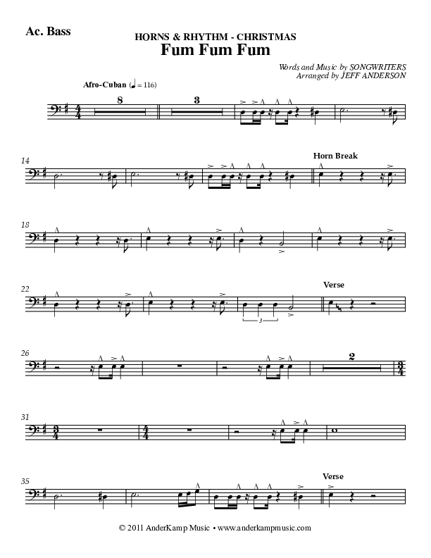 Fum Fum Fum (Instrumental) Bass Guitar (AnderKamp Music)