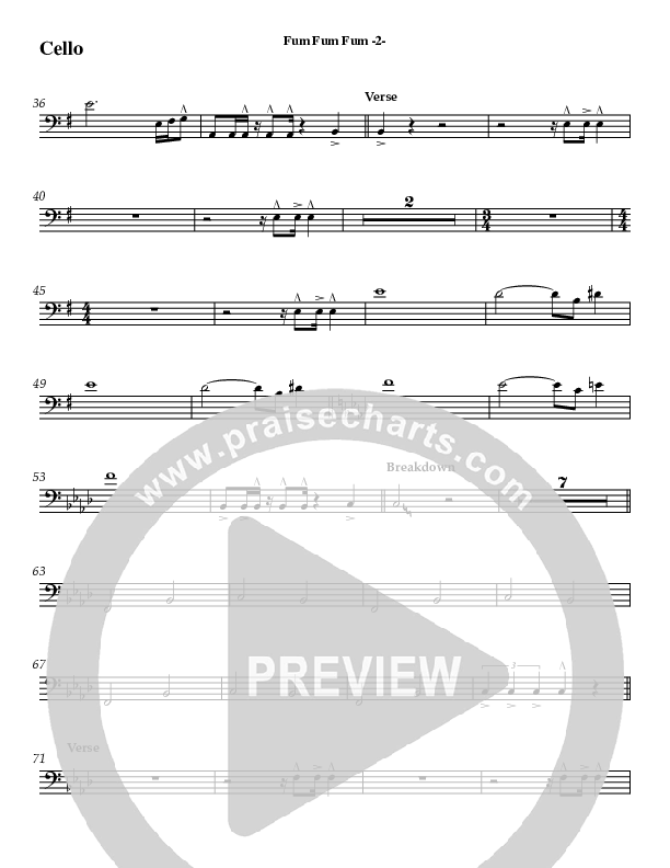 Fum Fum Fum (Instrumental) Cello (AnderKamp Music)