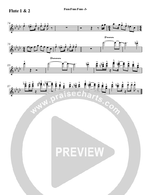 Fum Fum Fum (Instrumental) Flute 1/2 (AnderKamp Music)