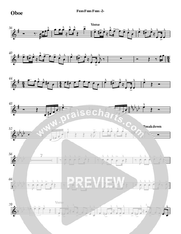 Fum Fum Fum (Instrumental) Oboe (AnderKamp Music)