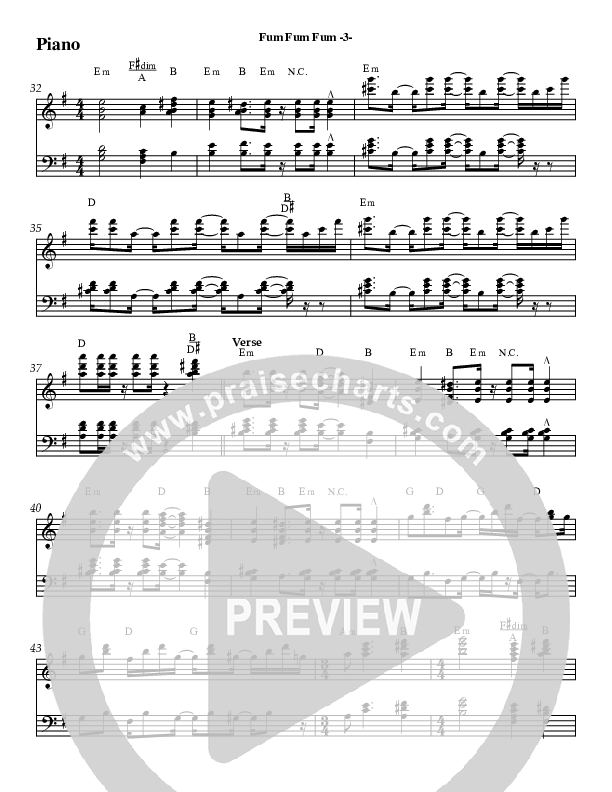 Fum Fum Fum (Instrumental) Piano Sheet (AnderKamp Music)