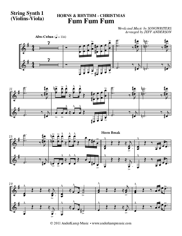 Fum Fum Fum (Instrumental) Synth Strings (AnderKamp Music)