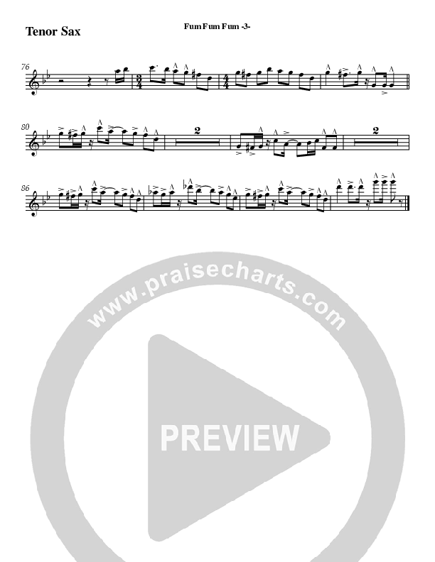 Fum Fum Fum (Instrumental) Tenor Sax 2 (AnderKamp Music)