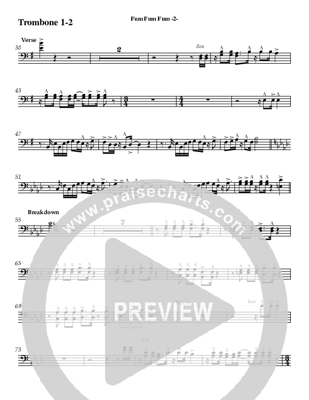 Fum Fum Fum (Instrumental) Trombone 1/2 (AnderKamp Music)