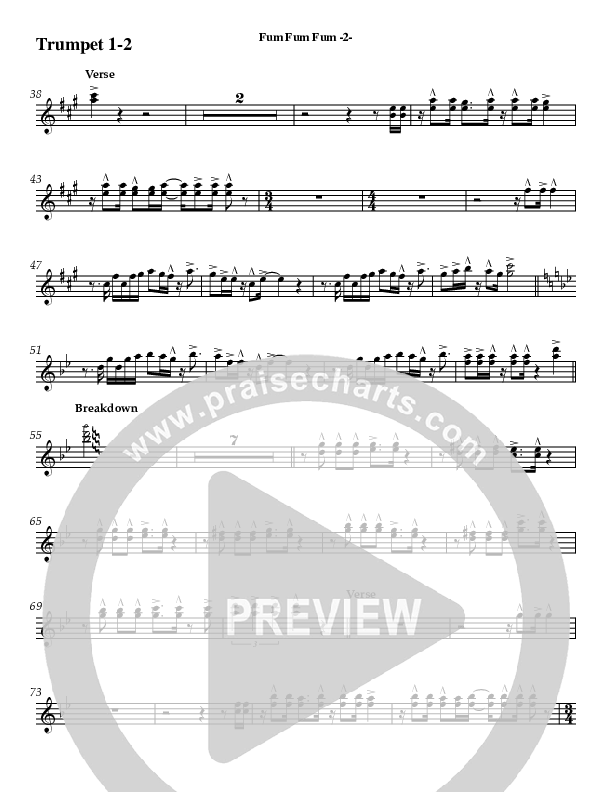 Fum Fum Fum (Instrumental) Trumpet 1,2 (AnderKamp Music)