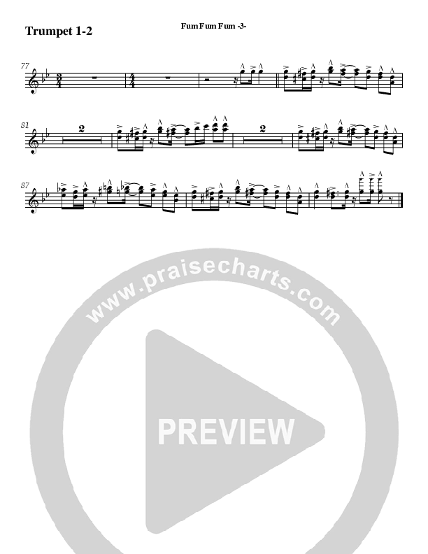 Fum Fum Fum (Instrumental) Trumpet 1,2 (AnderKamp Music)