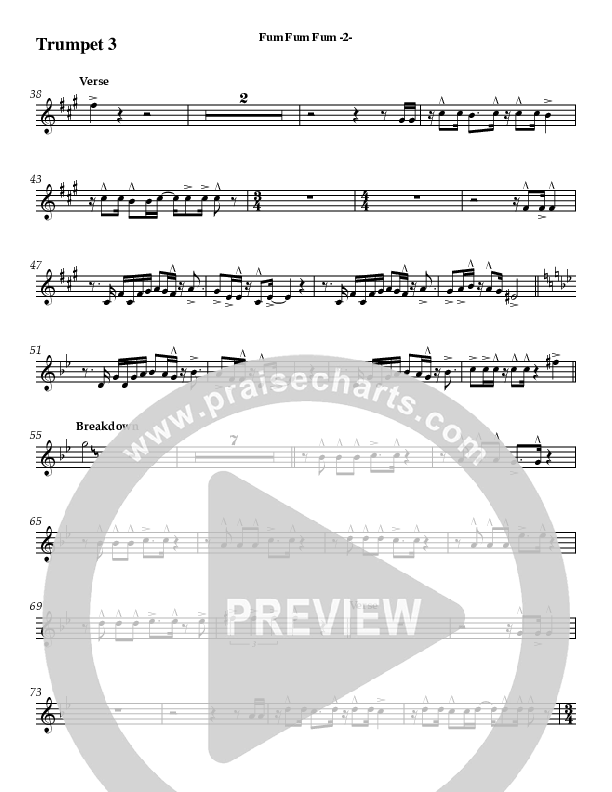 Fum Fum Fum (Instrumental) Trumpet 3 (AnderKamp Music)