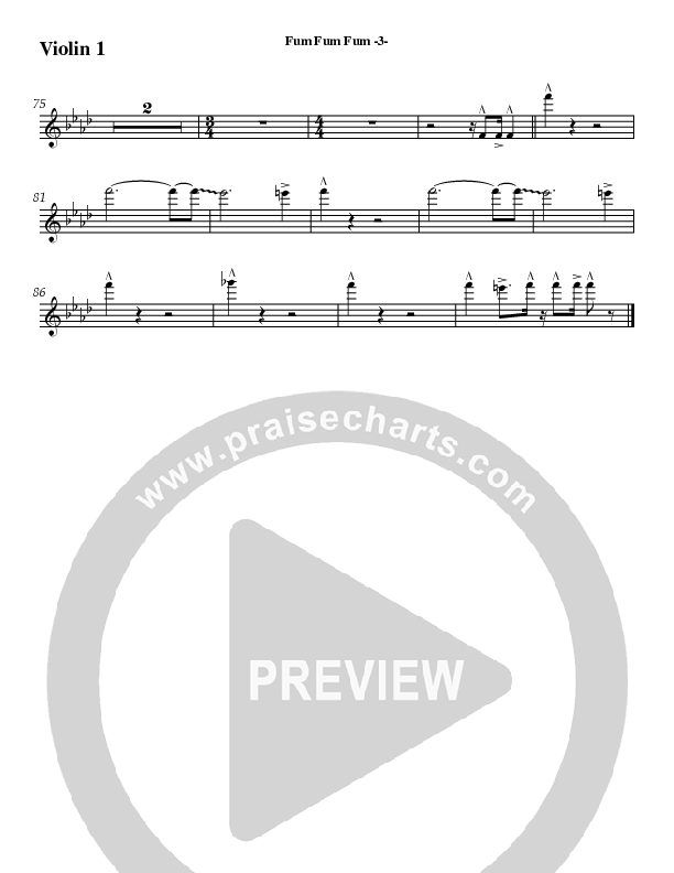 Fum Fum Fum (Instrumental) Violin 1 (AnderKamp Music)