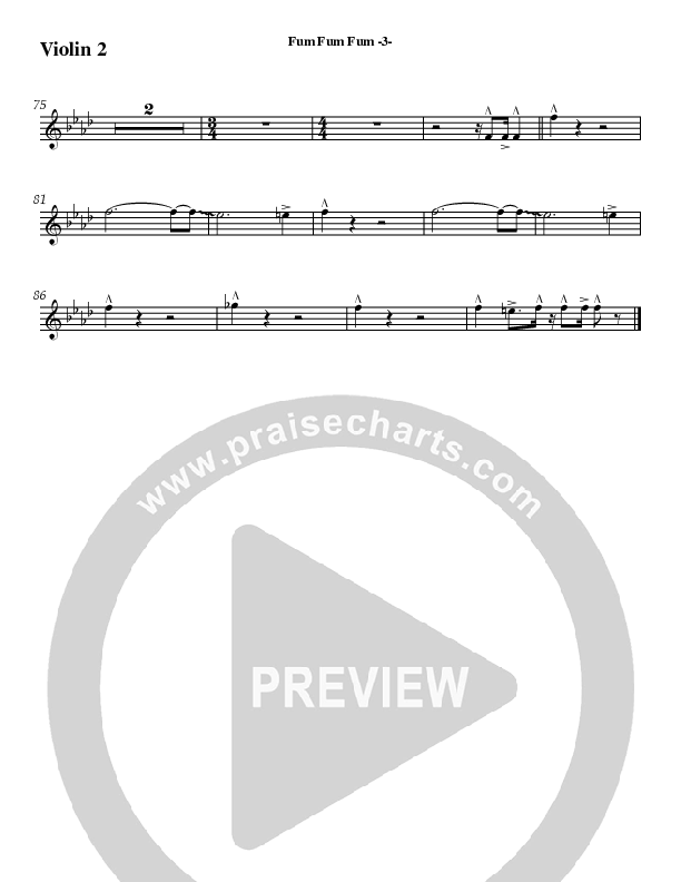 Fum Fum Fum (Instrumental) Violin 2 (AnderKamp Music)