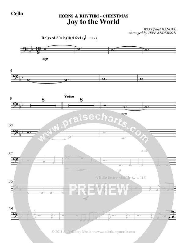 Joy To The World Cello (AnderKamp Music)