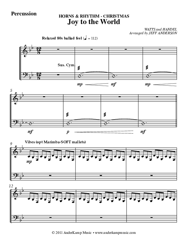 Joy To The World Percussion (AnderKamp Music)