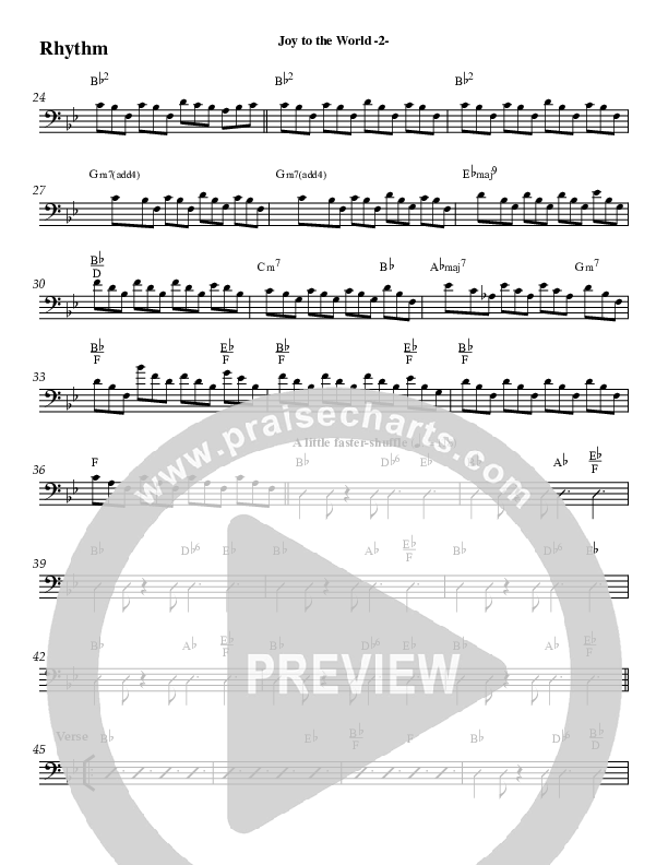 Joy To The World Rhythm Chart (AnderKamp Music)