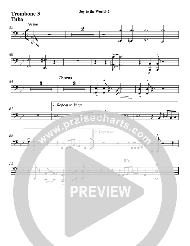 Joy To The World Trombone 3/Tuba (AnderKamp Music)