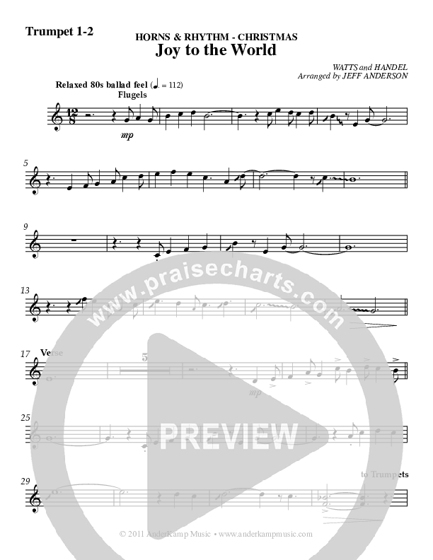 Joy To The World Trumpet 1,2 (AnderKamp Music)
