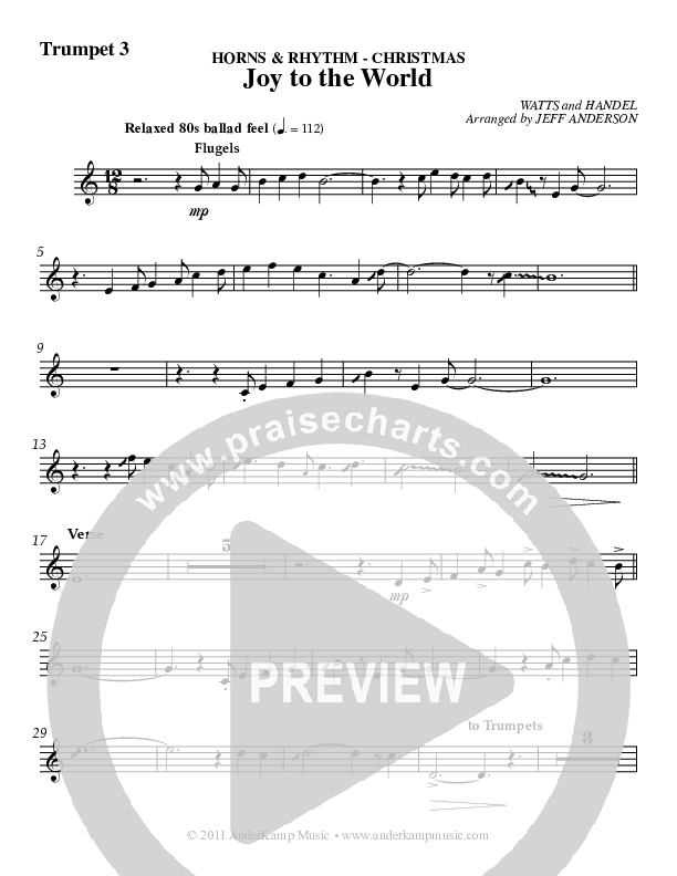 Joy To The World Trumpet 3 (AnderKamp Music)