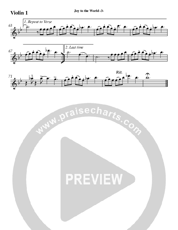 Joy To The World Violin 1 (AnderKamp Music)