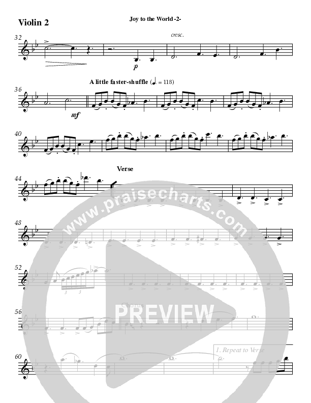 Joy To The World Violin 2 (AnderKamp Music)