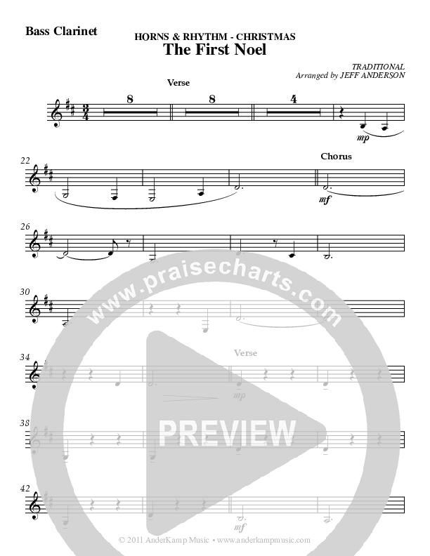 The First Noel Bass Clarinet (AnderKamp Music)
