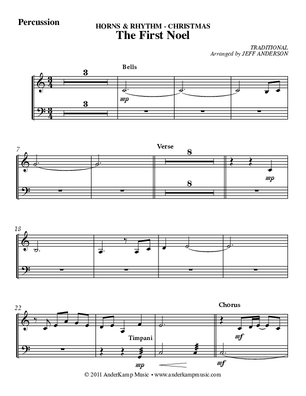The First Noel Percussion (AnderKamp Music)