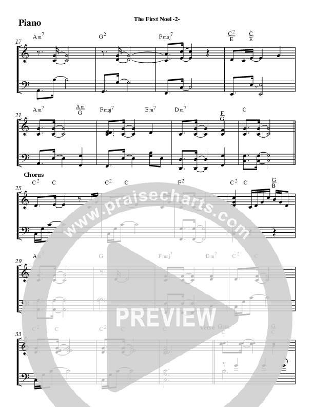 The First Noel Piano Sheet (AnderKamp Music)