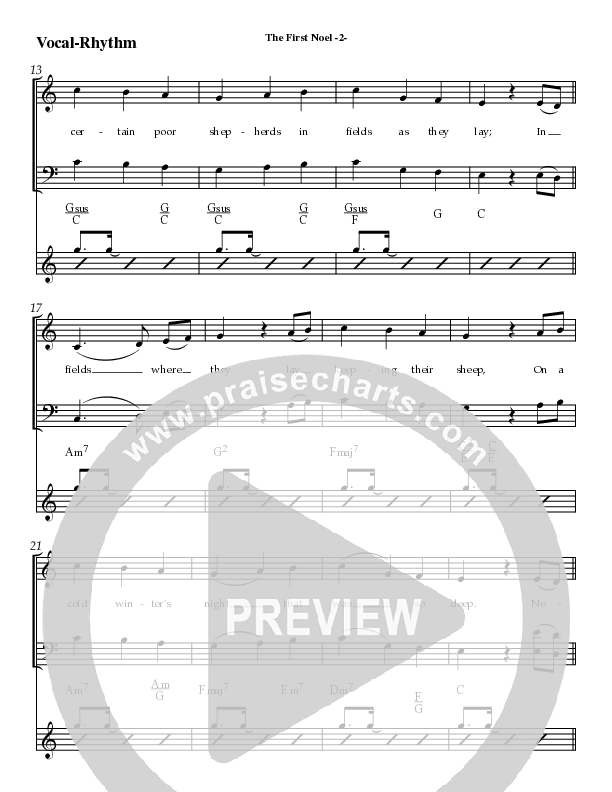 The First Noel Rhythm/Vocal (AnderKamp Music)