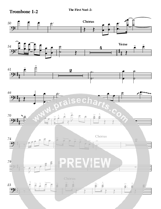 The First Noel Trombone 1/2 (AnderKamp Music)