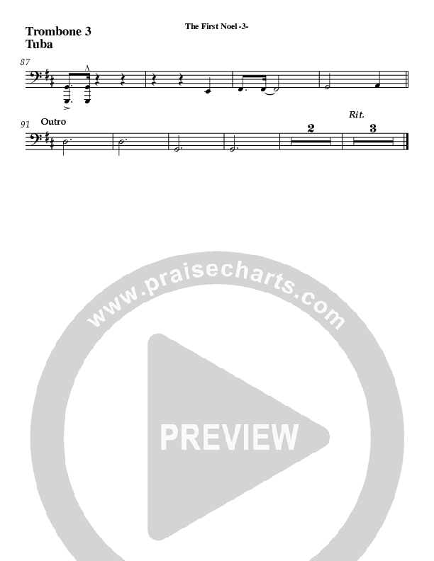 The First Noel Trombone 3/Tuba (AnderKamp Music)