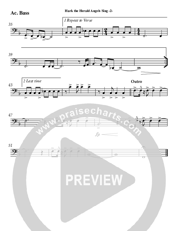 Hark The Herald Angels Sing Bass Guitar (AnderKamp Music)