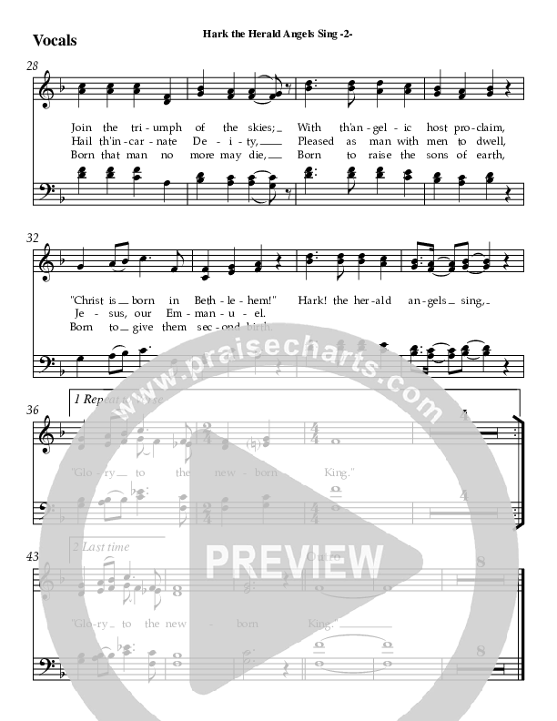 Hark The Herald Angels Sing Choir Sheet (AnderKamp Music)