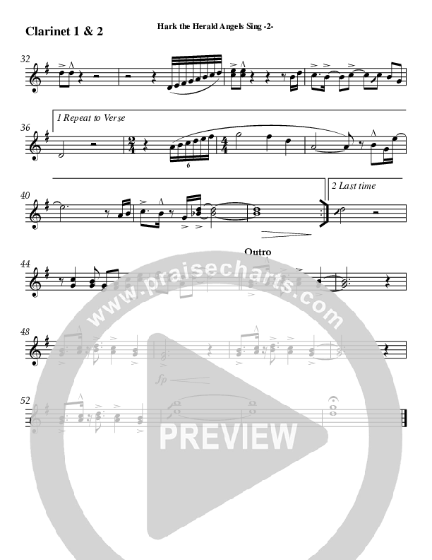 Hark The Herald Angels Sing Clarinet 1/2 (AnderKamp Music)