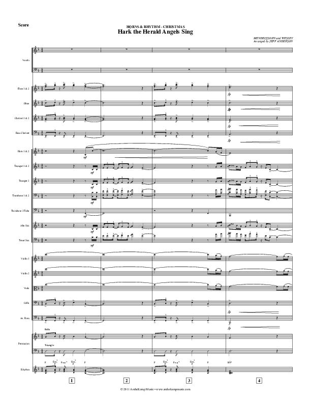 Hark The Herald Angels Sing Conductor's Score (AnderKamp Music)