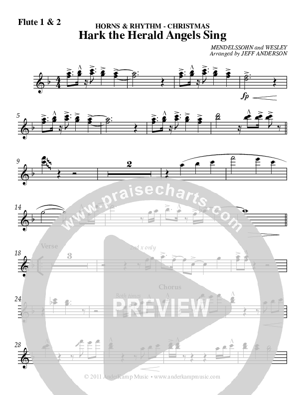 Hark The Herald Angels Sing Flute 1/2 (AnderKamp Music)